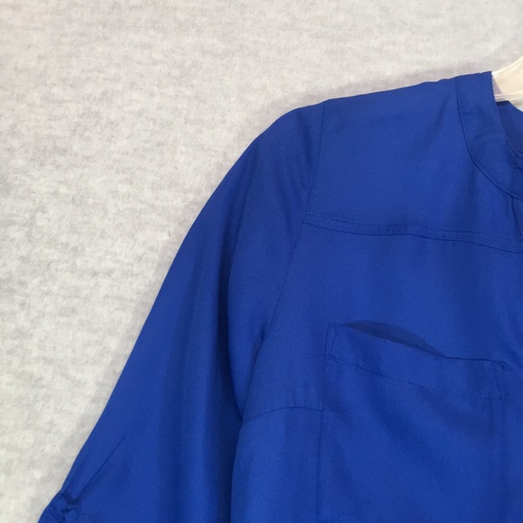 MONROE & MAIN Cool Semi-Sheer Summer Top Adjustable Sleeves with Tie & Hi Lo Hem - Picture 8 of 16